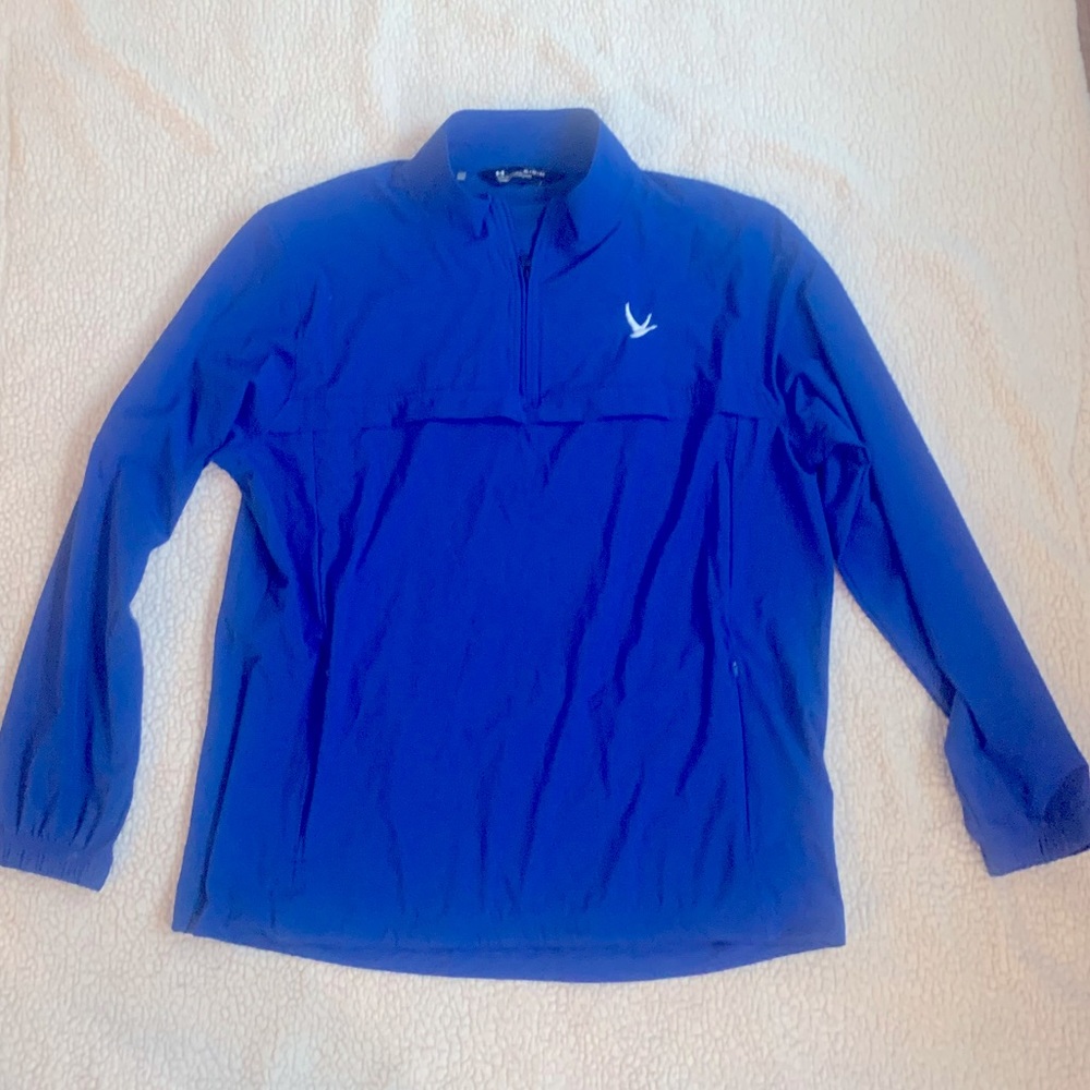 Blue under armour grey goose pullover